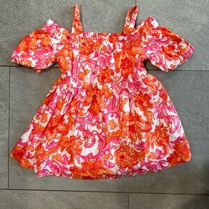 Janie and Jack Orange and Pink Dress